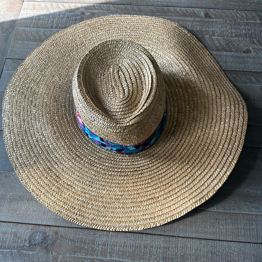 Goofy Hat Co straw sombrero sun hat. One size fits all tropical themed